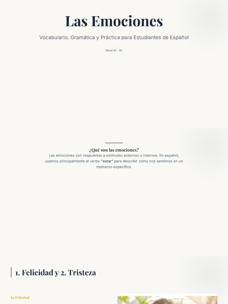 Las Emociones y Sentimientos en Español | PDF