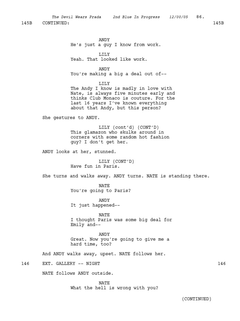 Devil Wears Prada Full Script | PDF