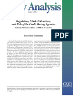 Regulation, Market Structure, and Role of The Credit Rating Agencies, Cato Policy Analysis No. 704