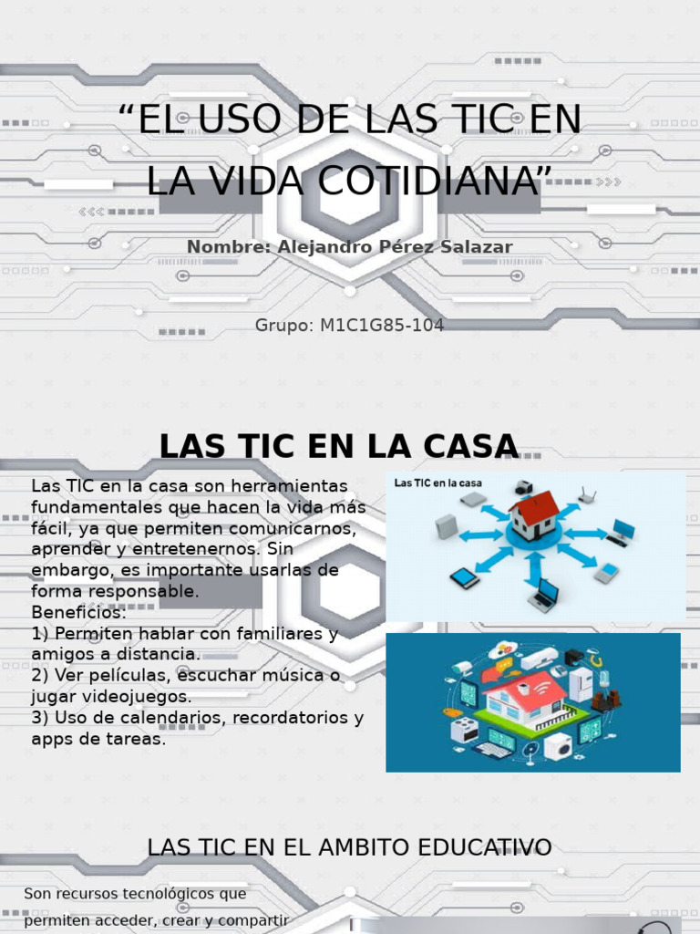 El Uso de Las Tic en La Vida Cotidiana | PDF
