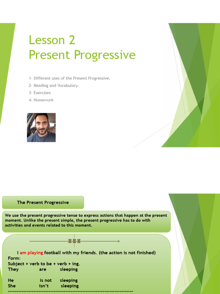 Lesson - 02 - Present Progressive | PDF
