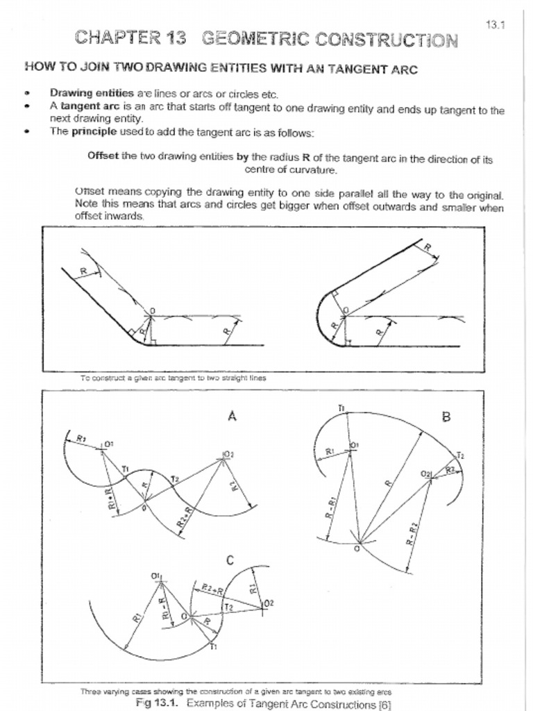 Geometric Construction & Tangency Problems | PDF