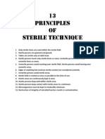13 Principles of Sterile Technique