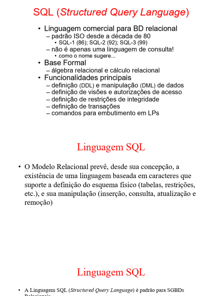 v04 Fundamentos BD SQL | PDF | SQL | Modelo de dados