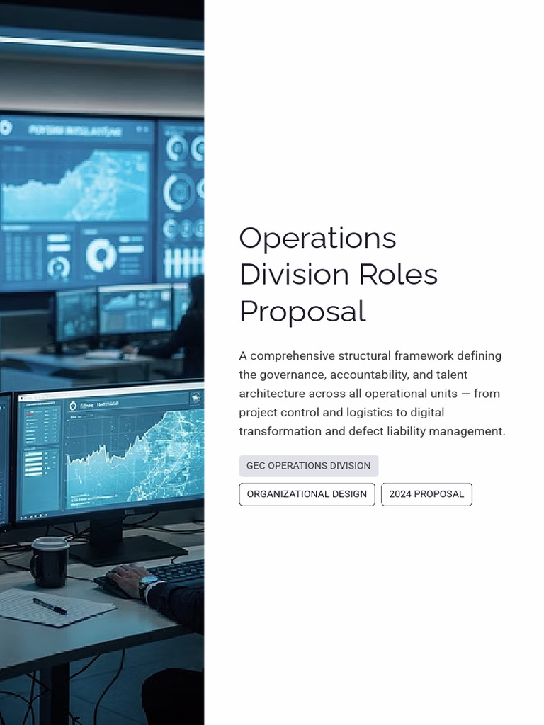 Operations Division Roles Proposal | PDF | Analytics | Performance ...