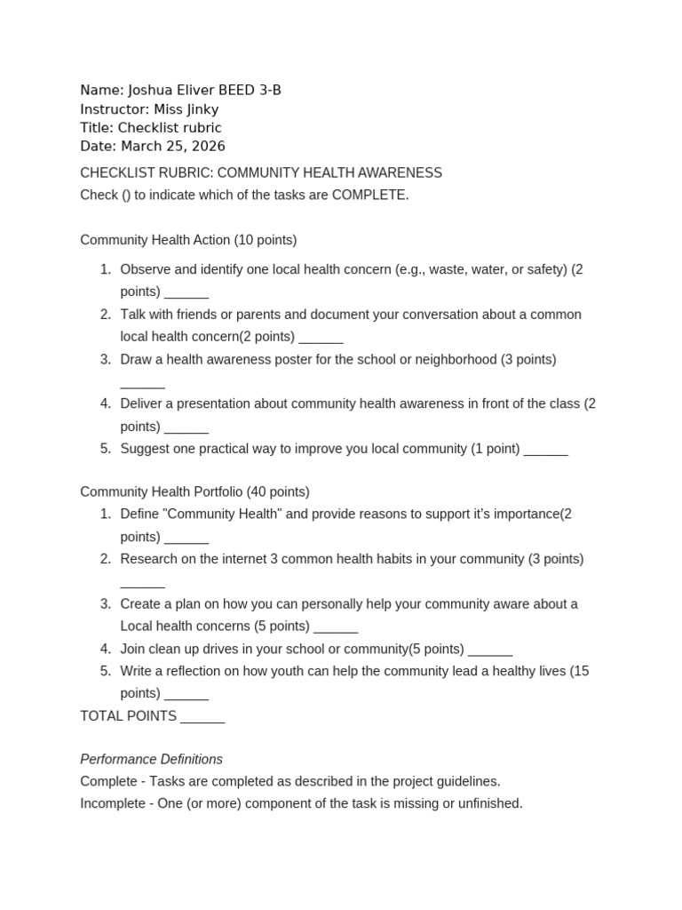 3rubrics Joshua | PDF