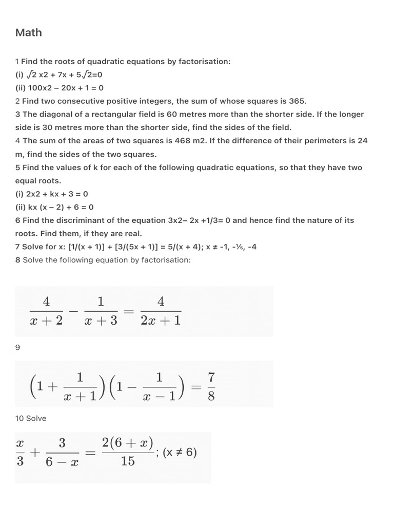 Math | PDF