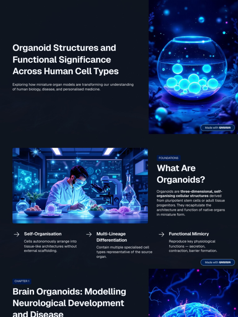 Organoid Structures and Functional Significance Across Human Cell Types ...