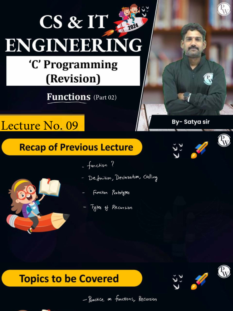 C Programming (Revision) 09 Class Notes | PDF
