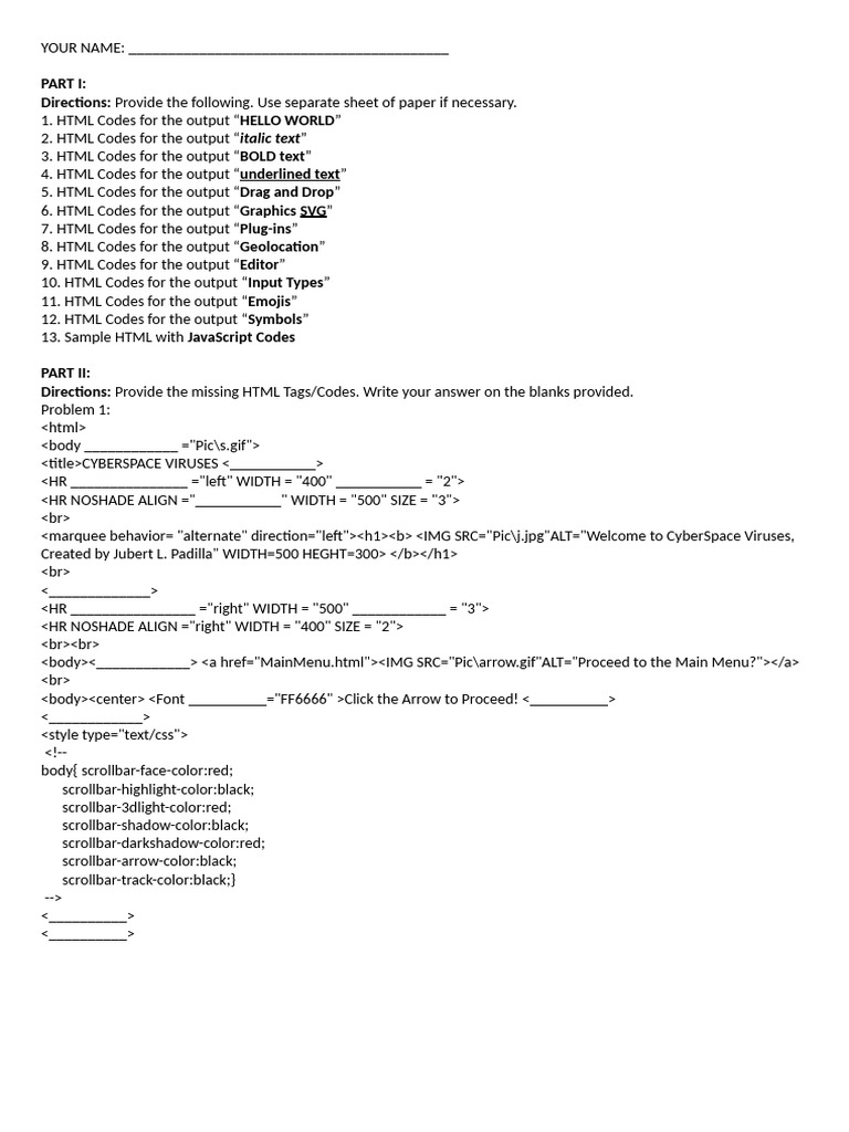 HTML Outputs | PDF | Computer Virus | Html