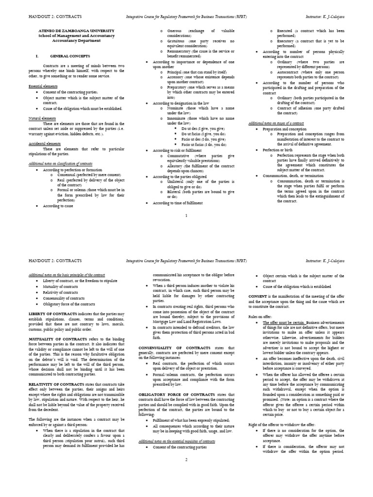 2 Contracts | PDF | Offer And Acceptance | Consent