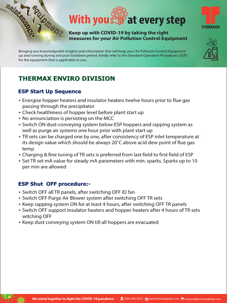 We Care SOP For Startup Shutdown and Interlock Alarms | PDF ...