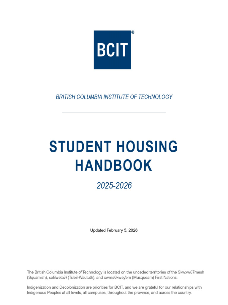 2025 Student Housing Handbook Final | PDF