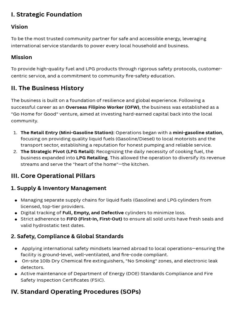 Executive Briefer of Operation | PDF | Fire Safety | Liquefied ...