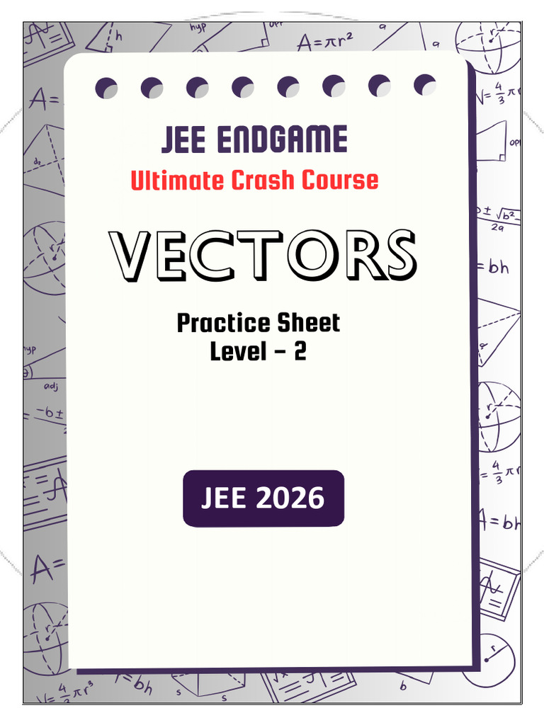 Vectors PracticeSheet Level2 | PDF