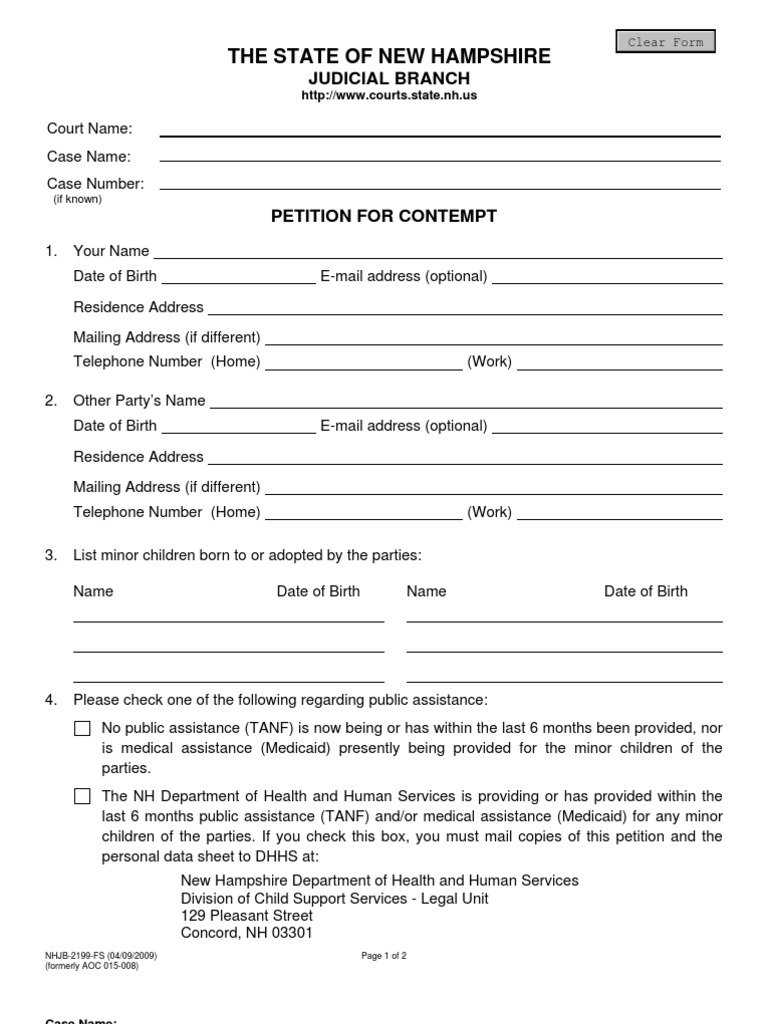 Petition For Contempt PDF