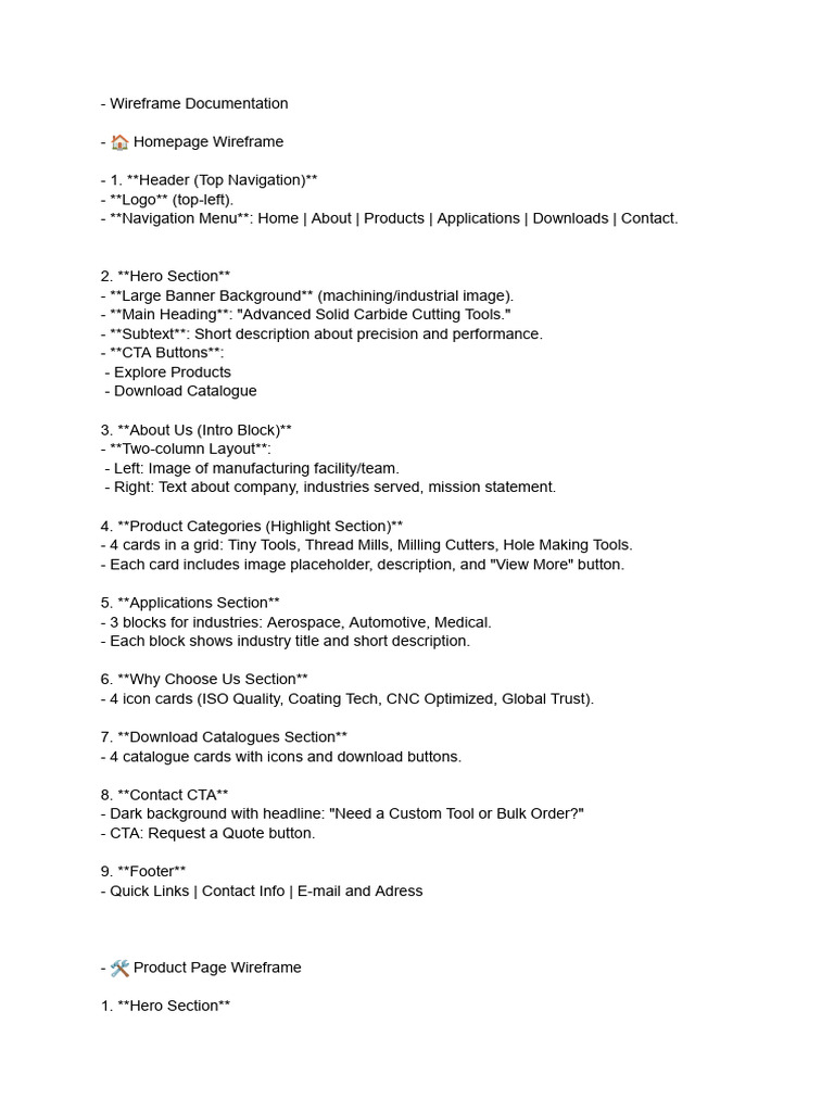 Wireframe Documentation | PDF