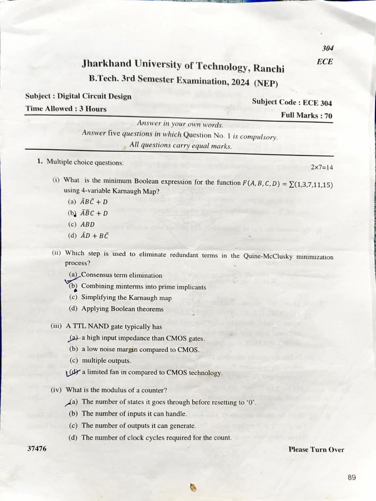 Pyq Ece Sem 3 - 4 | PDF