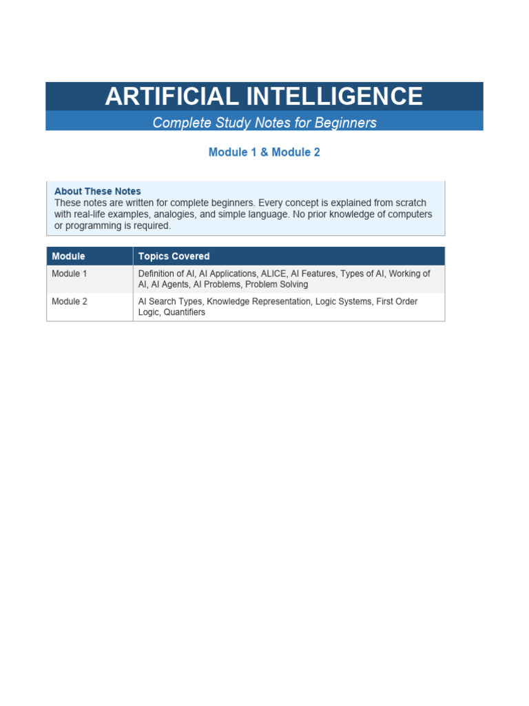 AI Notes | PDF