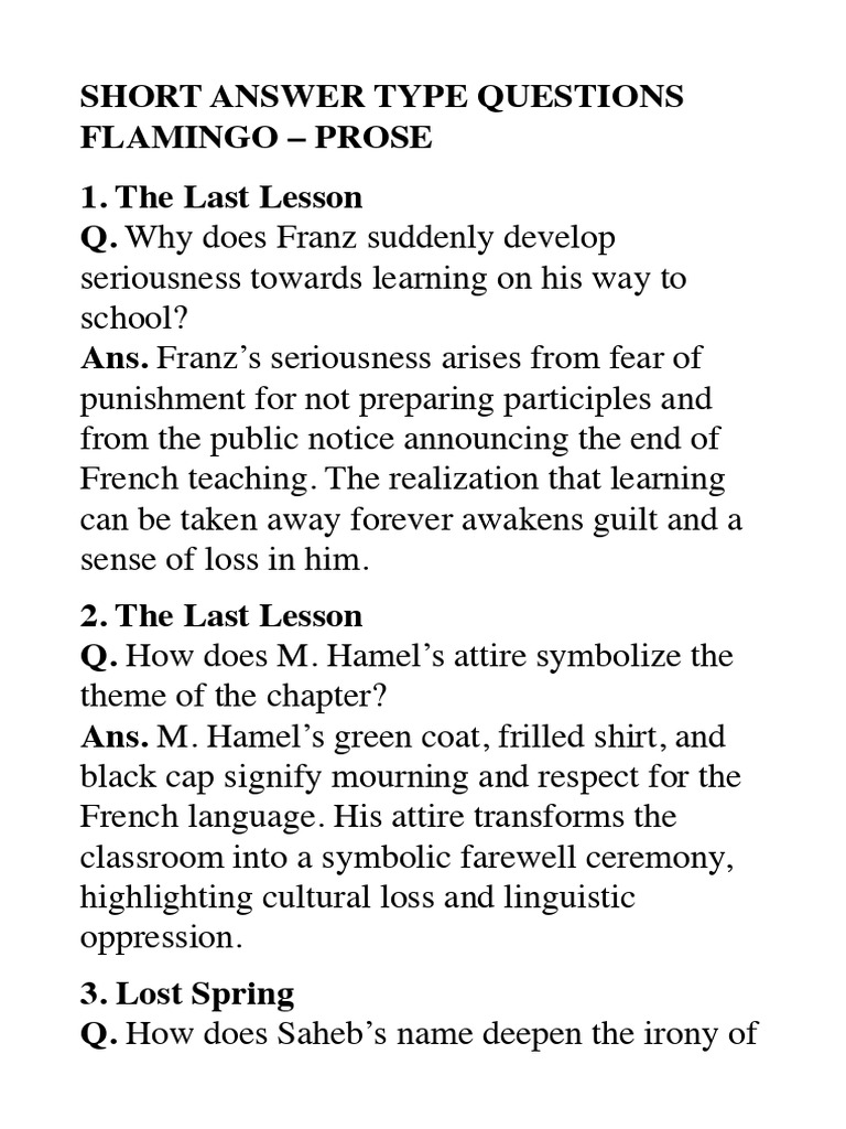 Short Answer Type Questions | PDF | Conscience
