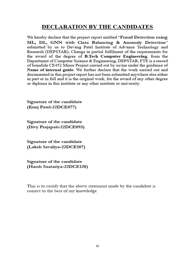3 Declaration | PDF