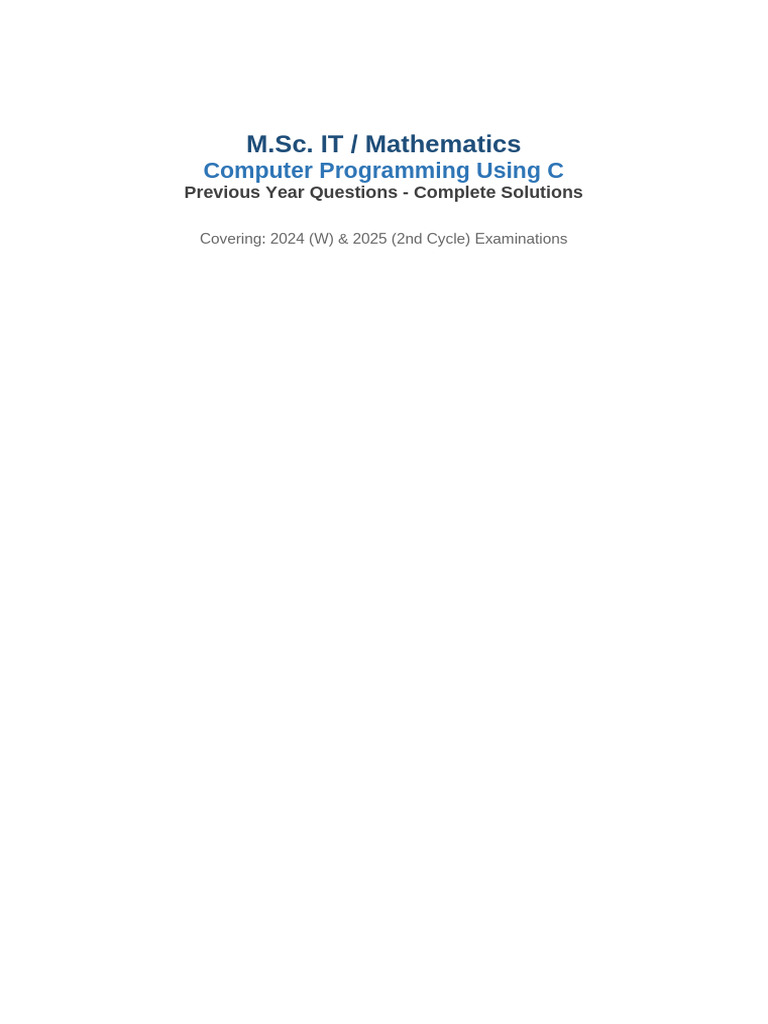 C Programming Solutions | PDF | Pointer (Computer Programming ...