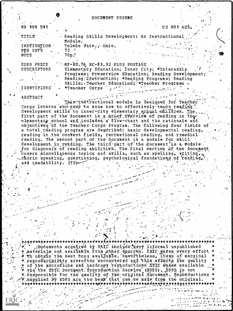 Eric Ed109591 | PDF | Behavior Modification | Human Communication