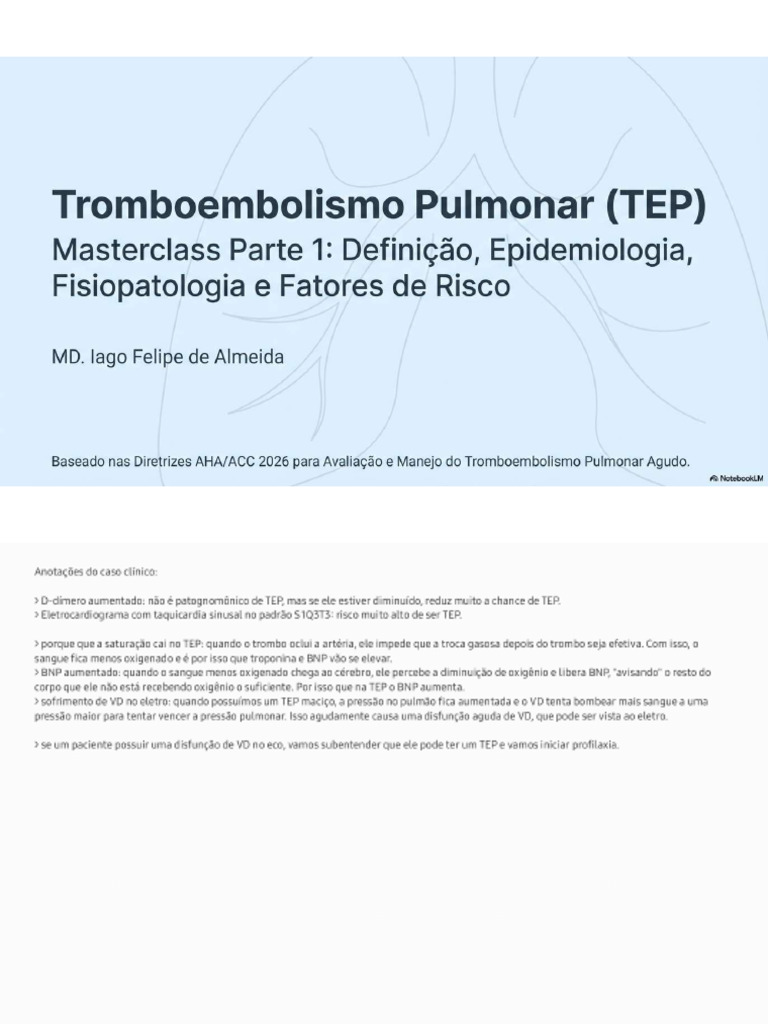 Fisiopatologia Do TEP 260317 085220 | PDF