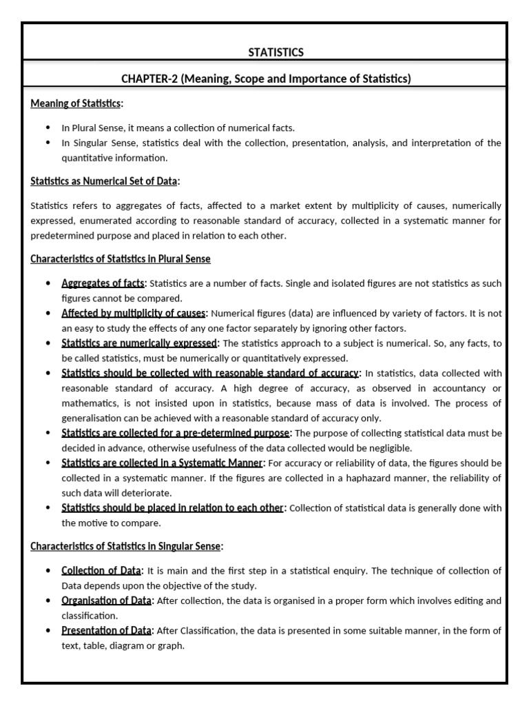 Statistics Chapter-2 | PDF | Statistics | Economics