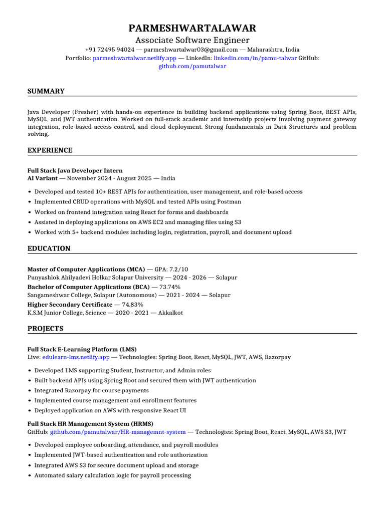 Parmeshwar MCA Student | PDF | My Sql | Software