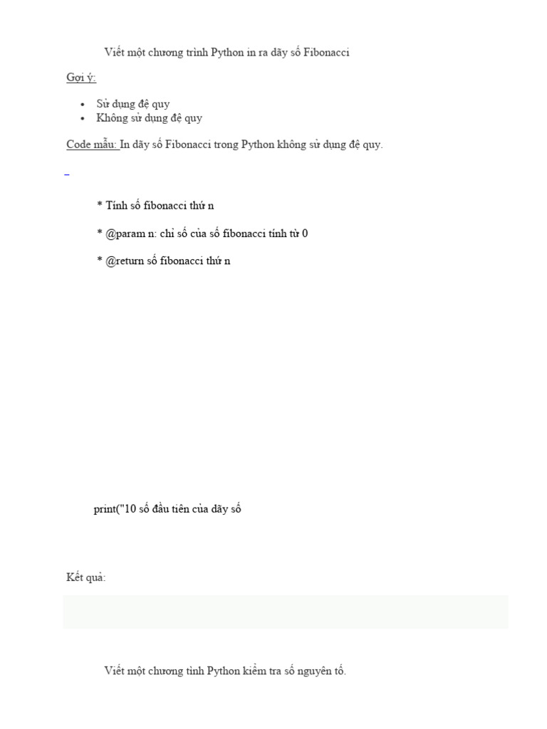 Bai Tap Python Lop Tin 3 | PDF