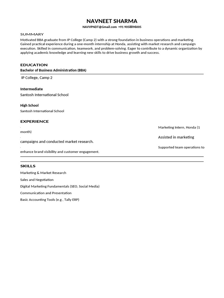 IBM Resume | PDF