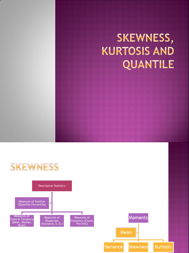 10.skewness Kurtosis Quantiles | PDF | Skewness | Mean