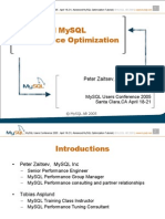 UC2005 Advanced MySQL Performance Optimization