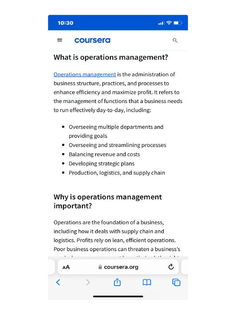 Operation Manager | PDF