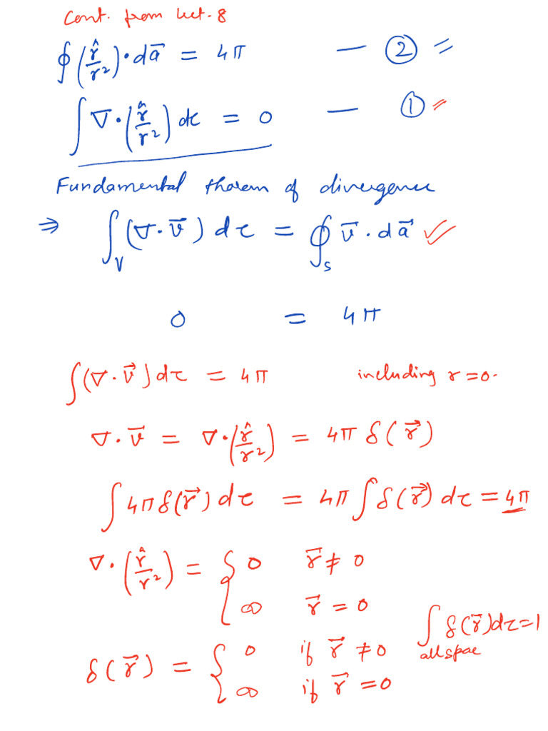 Lec9 Delta Function and Theory of Vector Fields | PDF
