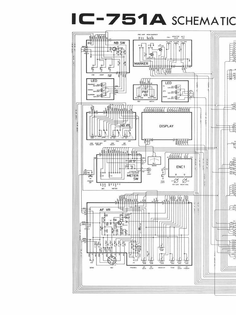 Icom Ic 751a Schematic Diagram 1 | PDF