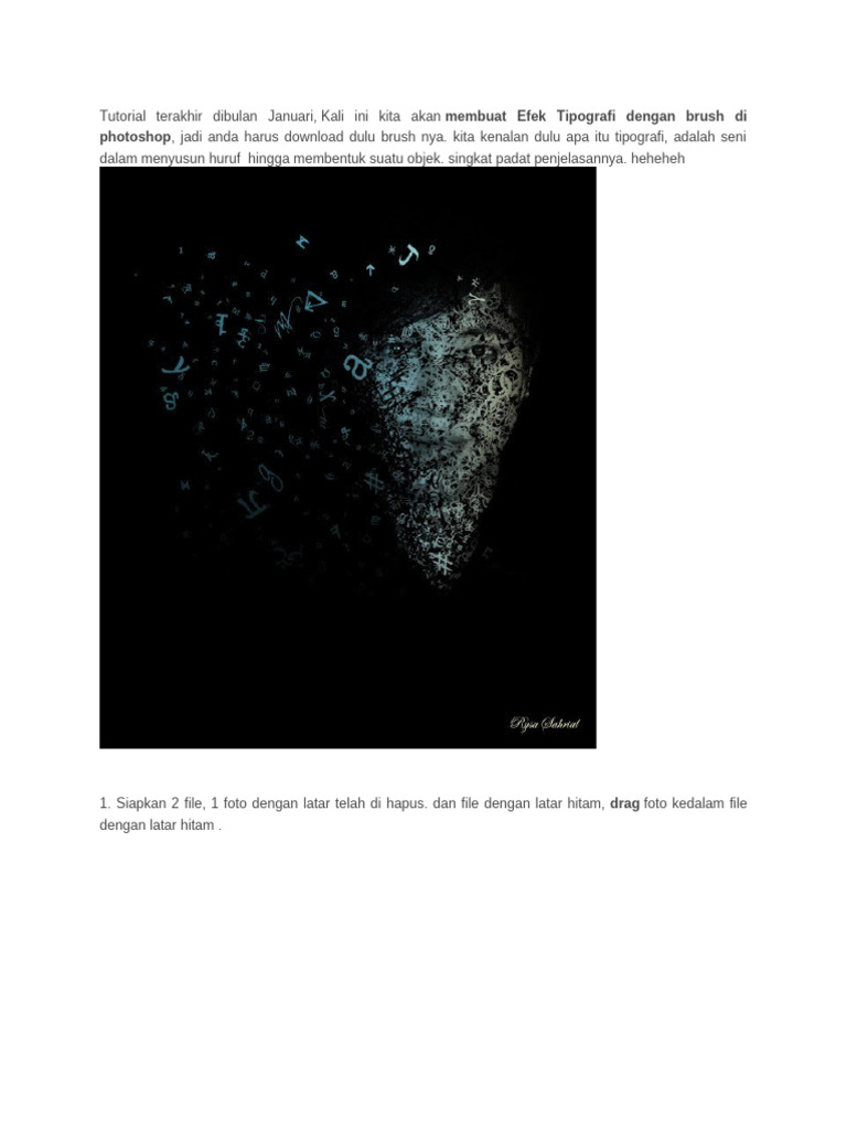 Cara Edit Efek Tipografi | PDF