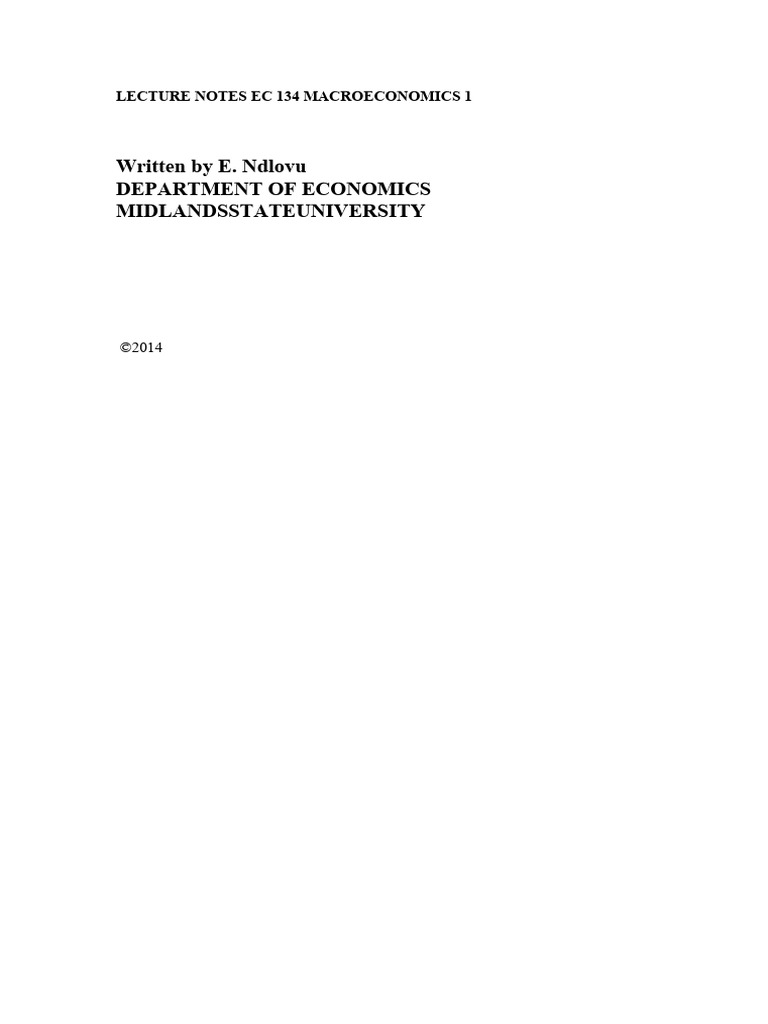Ec134 Macroeconomics 1 Module Notes | PDF | Taxes | Gross Domestic Product