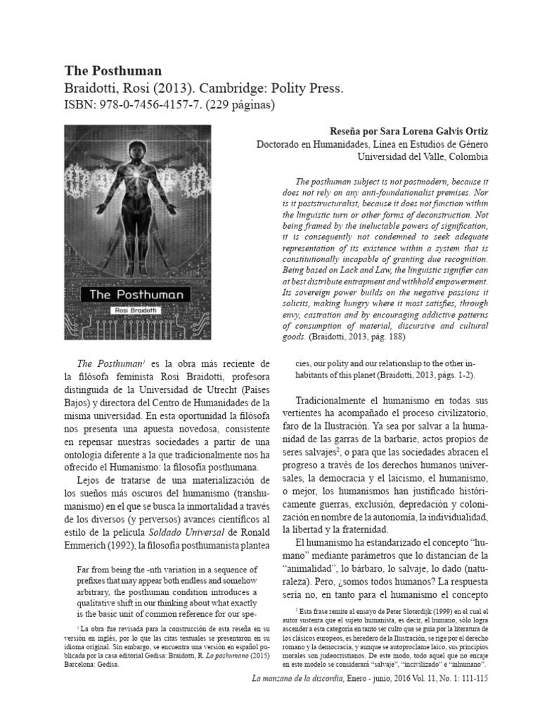 Braidotti, R. (2013) - The Posthuman. Polity Press | PDF | Monismo ...