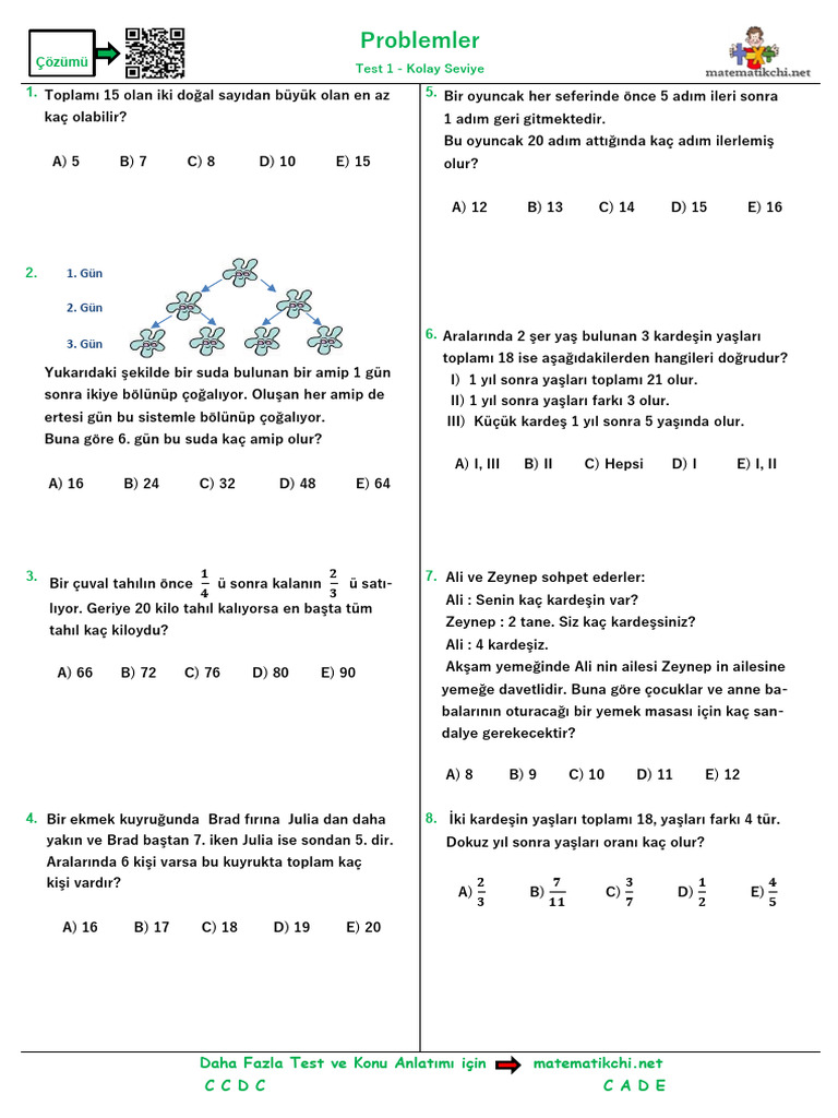 Problemler Test 1 KX | PDF