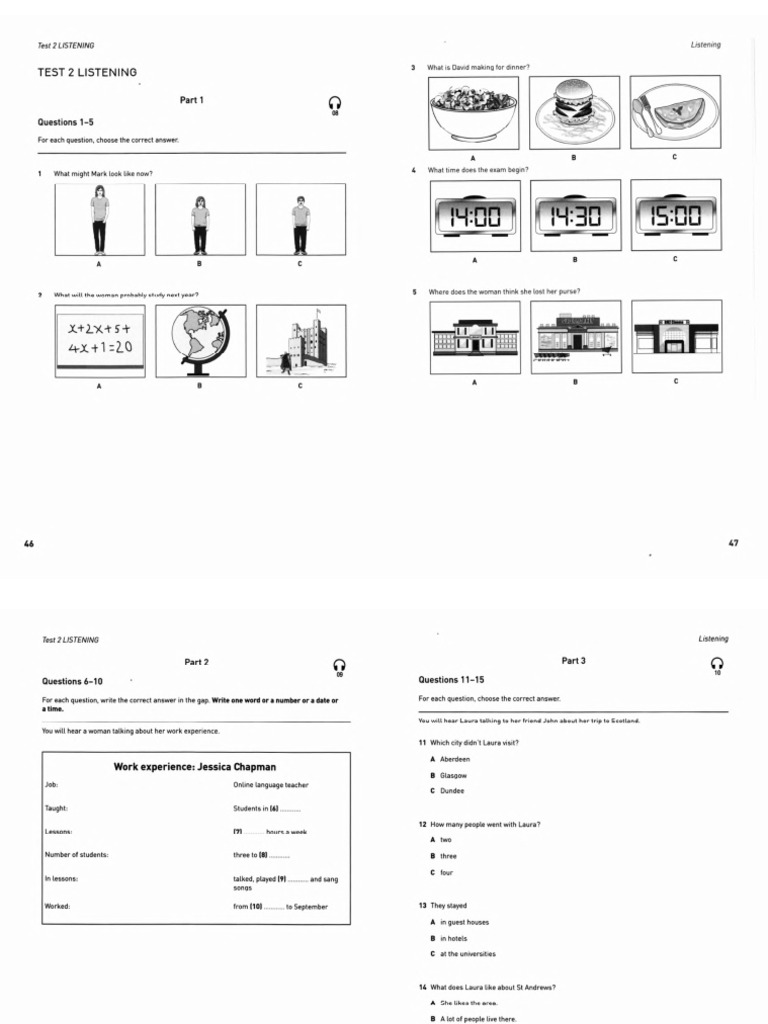 A2 Key Collins-Listening Test 2 | PDF