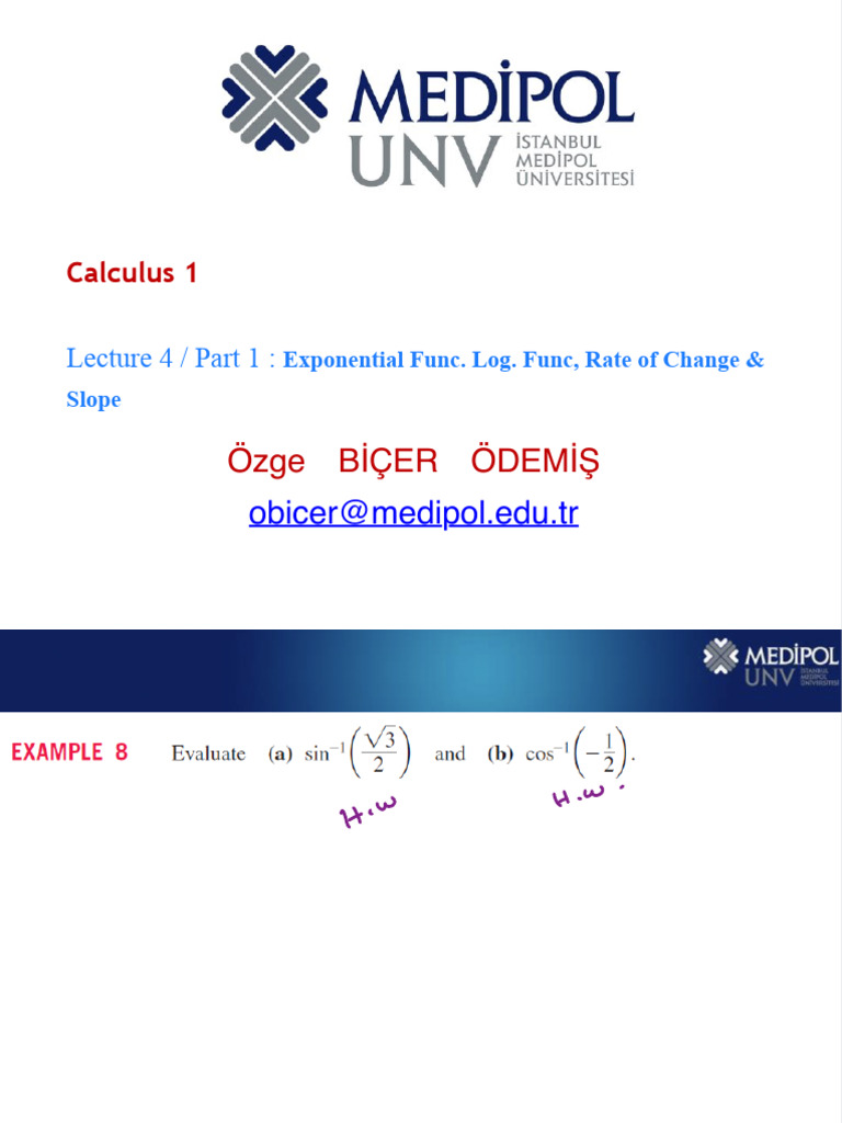 Calculus 1 Lecture 4 - Part 1 | PDF