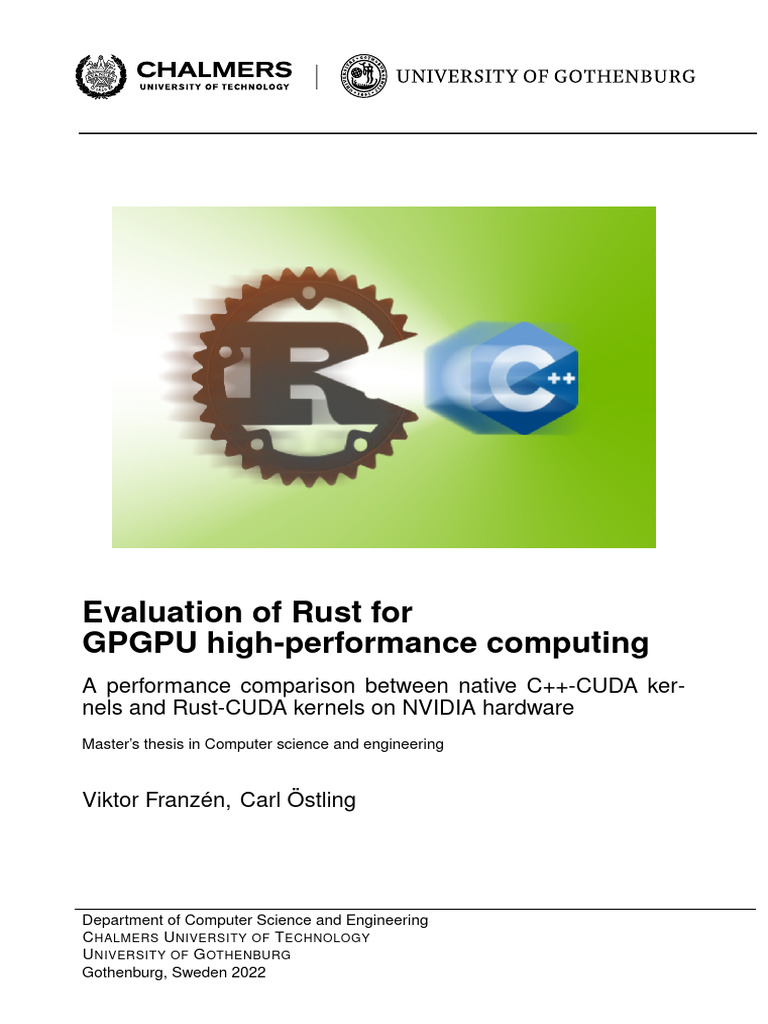 Evaluation of Rust For GPGPU High-Performance Computing | PDF ...