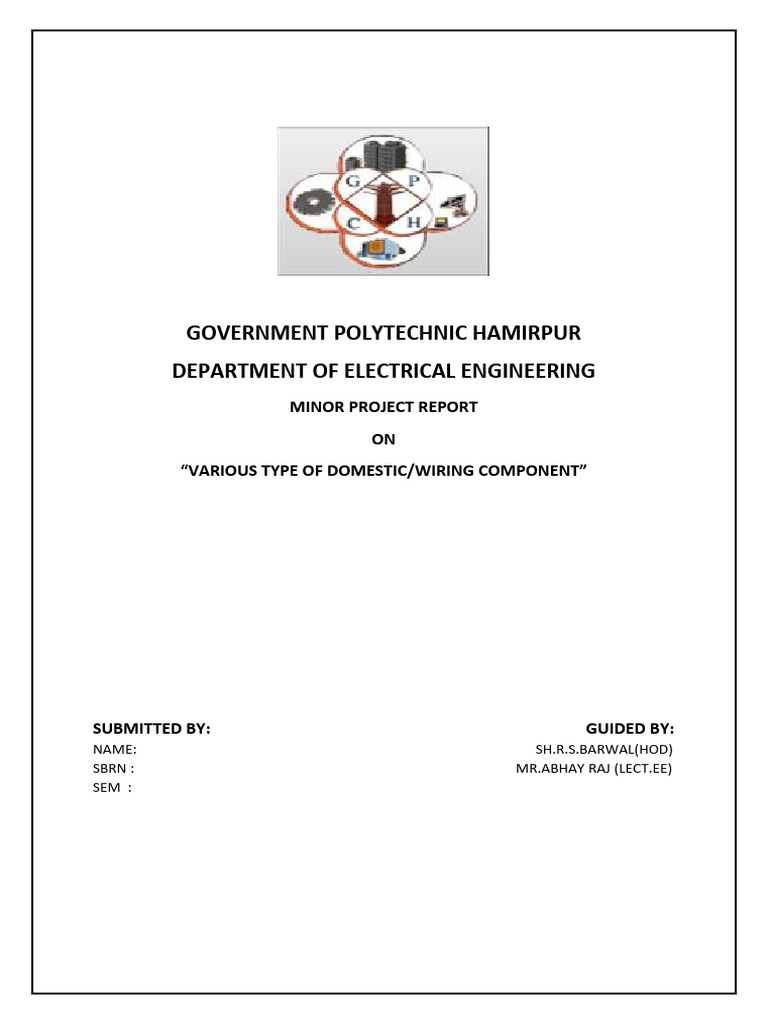 A Minor Project Report 222222 | PDF | Switch | Electrical Connector