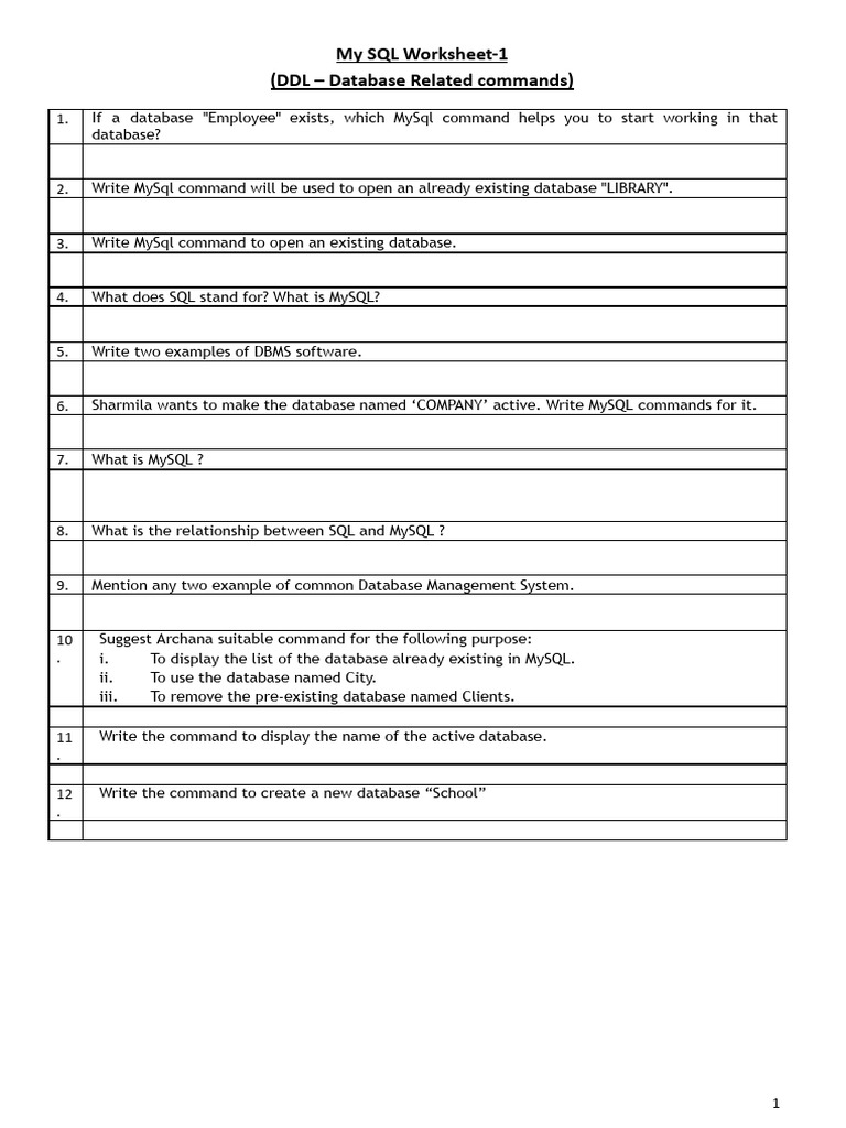 Mysql Questions | PDF | Databases | Table (Database)