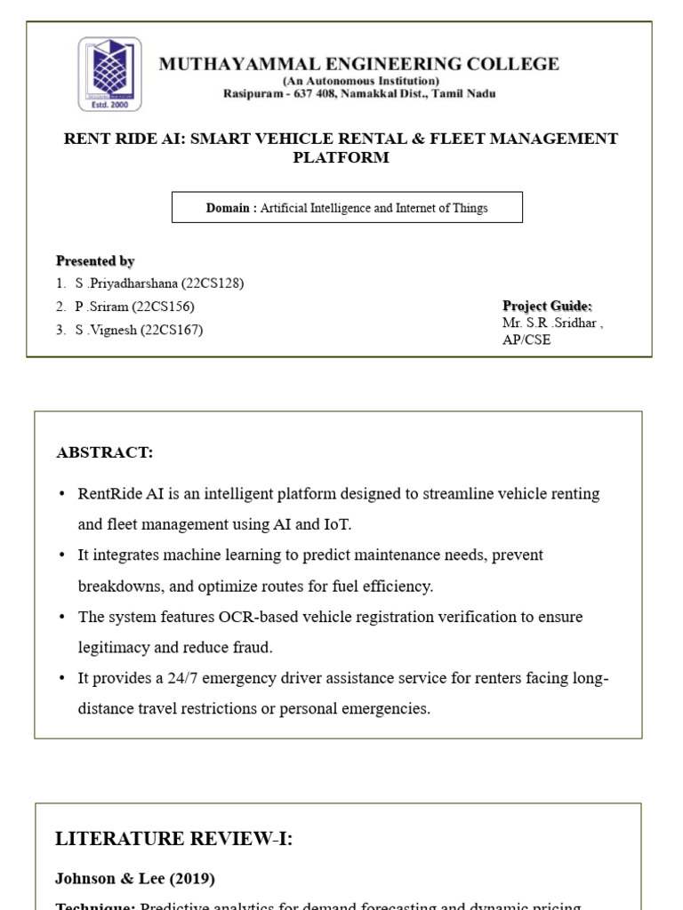 RentRide AI Smart Vehicle Rental & Fleet Management Platform Final ...