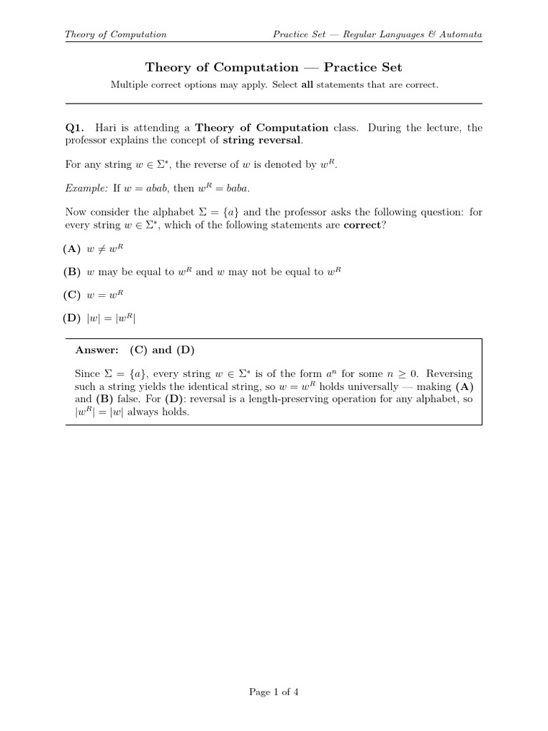 Toc Questions | PDF | Theory Of Computation | String (Computer Science)