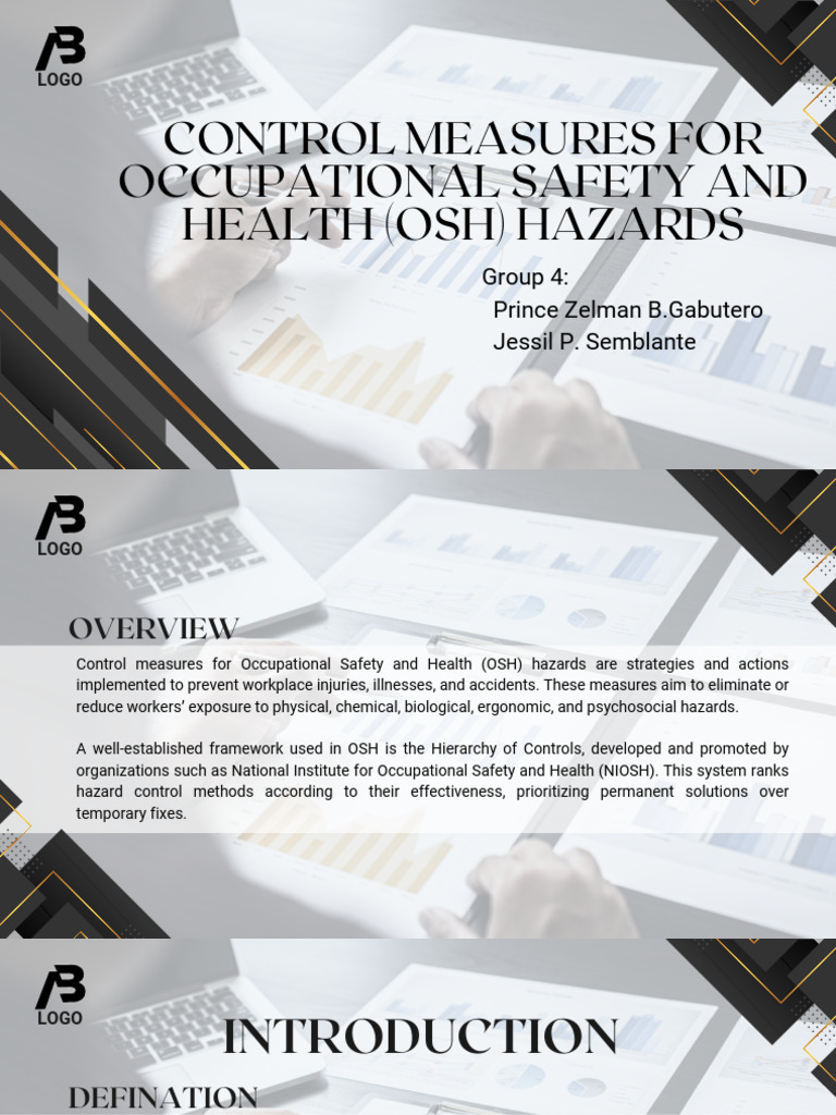 Control Measures For Occupational Safety and Health OSH Hazards ...