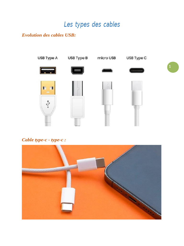 Informatique Generale Les Types Des Cables | PDF